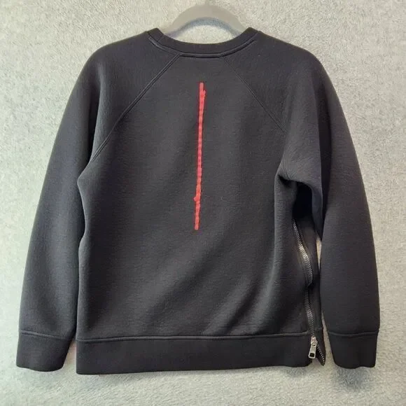 Neil Barrett Sweatshirt Mens Small Black Slim Fit Side Zip